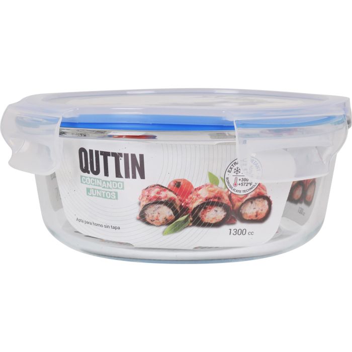 Quttin Fiambrera Redonda Hermética 20.5 cm 1.3 L (6 Unidades) 1