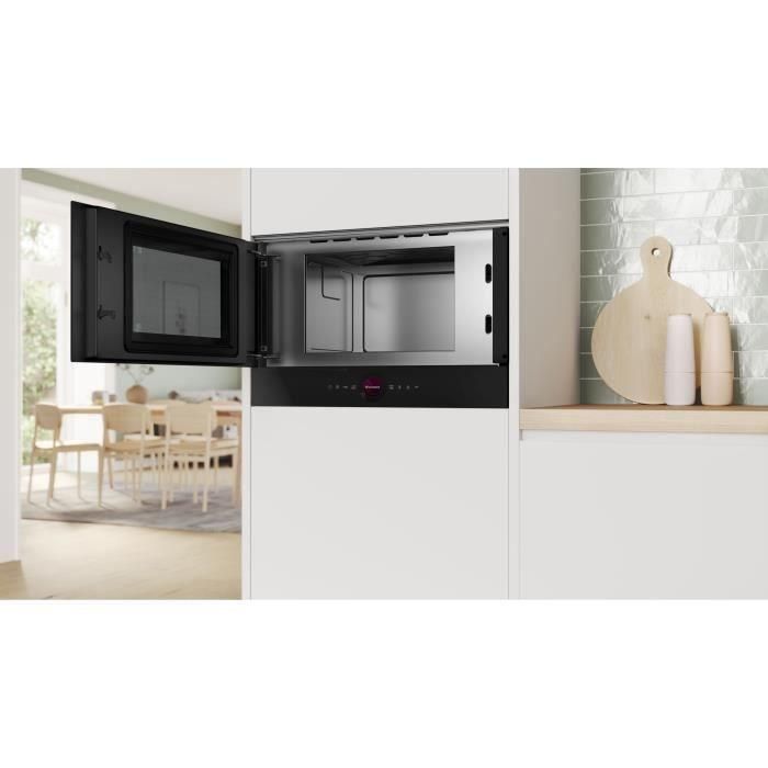 Microondas monointegrable - BOSCH SER8 - BFL7221B1 Negro - Volumen del horno: 21l - 1 modo de cocción - Al 382 x L 594 x P 318 mm 2