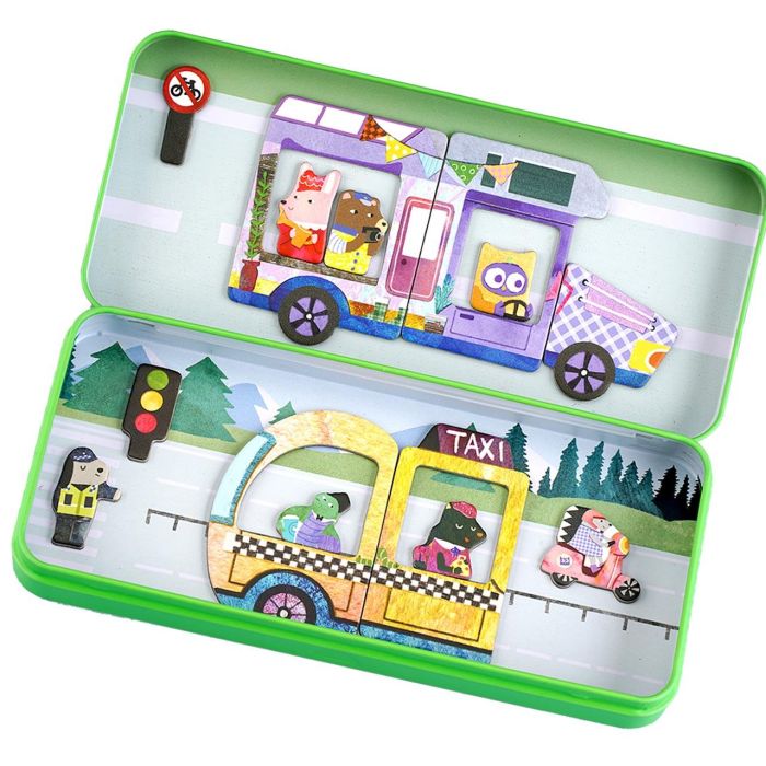 Mieredu Me0884 Puzle Magnético Mis Viajes Coches con 2 Escenarios y 30 Imanes +3 Años 4 Mieredu Me0884 Puzle Magnético Mis Viajes Coches con 2 Escenarios y 30 Imanes +3 Años 4