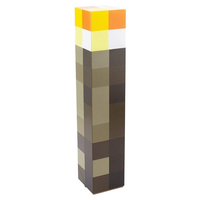Paladone Lámpara Minecraft Antorcha Decorativa con 2 Modos de Iluminación (Fija/Variable), Montaje Pared, Apagado 20 Min. 1