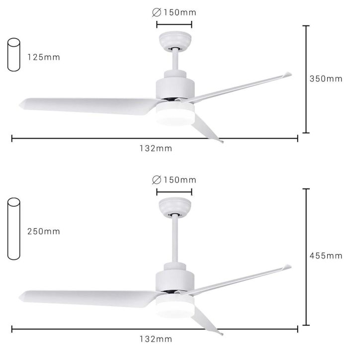 Ventilador de Techo con Luz SPC Internet 6499B MAX2 43 W Blanco 3