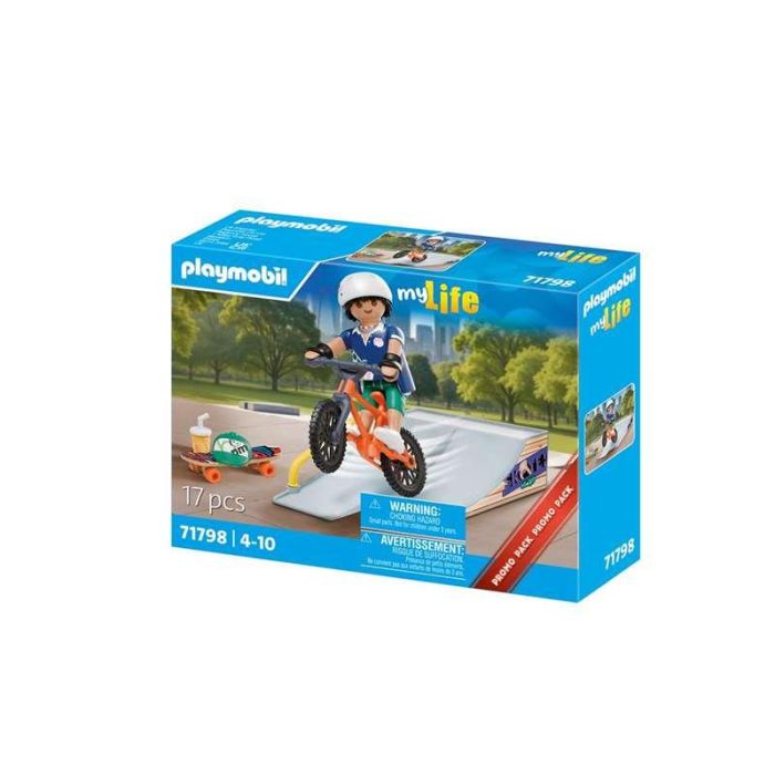 Snowboarder con rampa playmobil 1