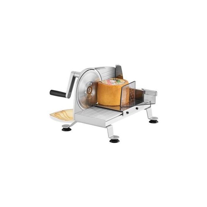 Ritter PODIO-3 Cortafiambres Manual con Hoja Dentada de 17 cm, Base Antideslizante, Acabado Plateado Metálico 2 Ritter PODIO-3 Cortafiambres Manual con Hoja Dentada de 17 cm, Base Antideslizante, Acabado Plateado Metálico 2