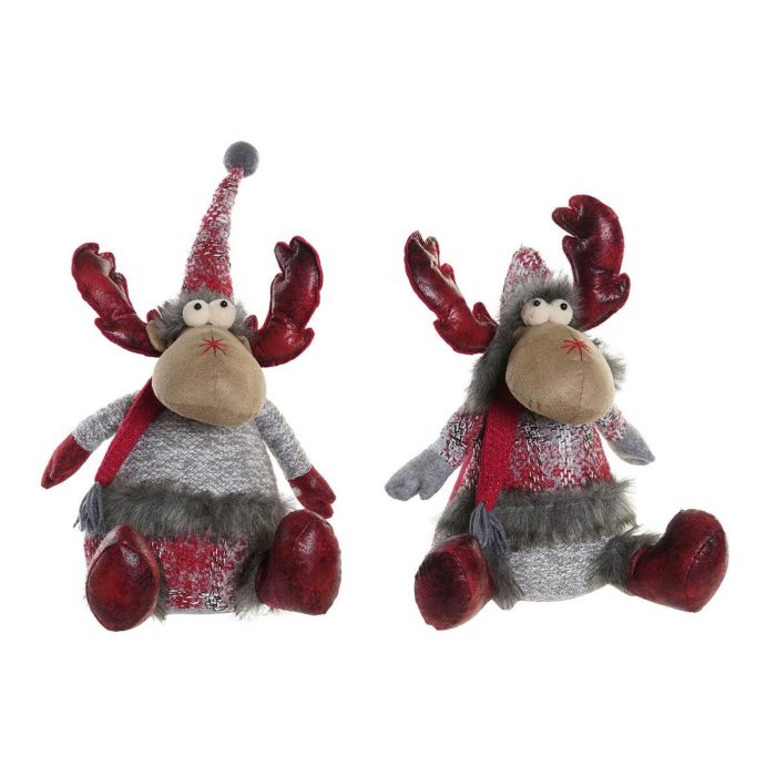 Figura Navidad Tradicional DKD Home Decor Rojo Gris 19 x 32 x 27 cm (2 Unidades) Figura Navidad Tradicional DKD Home Decor Rojo Gris 19 x 32 x 27 cm (2 Unidades)