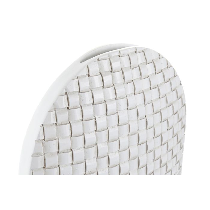 DKD Home Decor Jarrón Moderno de Resina Blanco – 10 cm Largo x 45 cm Alto x 30 cm Ancho 1 DKD Home Decor Jarrón Moderno de Resina Blanco – 10 cm Largo x 45 cm Alto x 30 cm Ancho 1