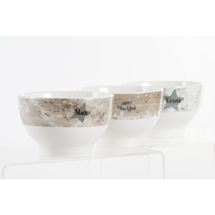 DKD Home Decor Bol Navidad Alpina Marron Gris 13 x 8 x 13 cm (6 Unidades) 1 DKD Home Decor Bol Navidad Alpina Marron Gris 13 x 8 x 13 cm (6 Unidades) 1