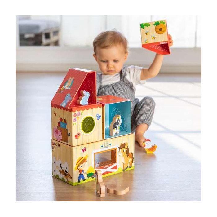 Goula 53470 My First Farm - Granja de Construcción con 5 Animales para Bebés +12 Meses