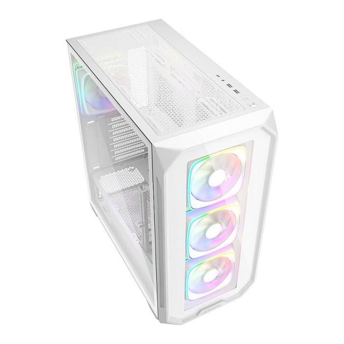 SHARKOON AK5G RGB Caja PC Midi Tower ATX Blanco con Iluminación RGB y Panel de Cristal Templado SHARKOON AK5G RGB Caja PC Midi Tower ATX Blanco con Iluminación RGB y Panel de Cristal Templado
