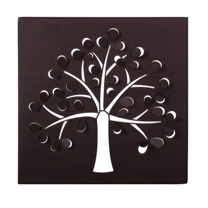 Cuadro Árbol 29,85 x 2,5 x 29,85 cm Metal Marrón