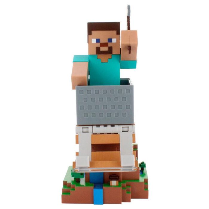 EXQUISITE GAMING Cable Guy Steve Minecraft Soporte Universal para Mandos y Smartphones 20cm Compatible PlayStation Xbox iPhone