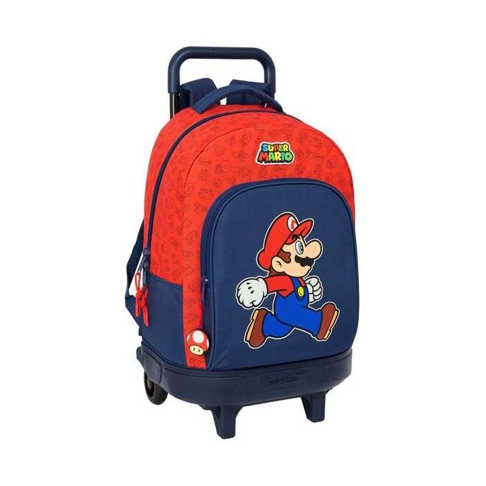 Mochila Safta Grande Con Ruedas Compact Extraible Super Mario Trick 450x330x220 mm Mochila Safta Grande Con Ruedas Compact Extraible Super Mario Trick 450x330x220 mm