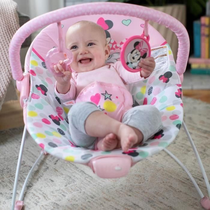 Disney Baby Bouncer Minnie Spotty Dotty con vibraciones y arco de juego 2