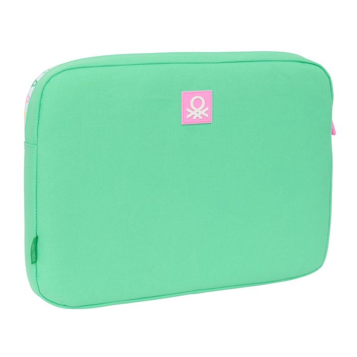 Funda para Portátil Benetton Mint Verde 15,6'' 39,5 x 27,5 x 3,5 cm