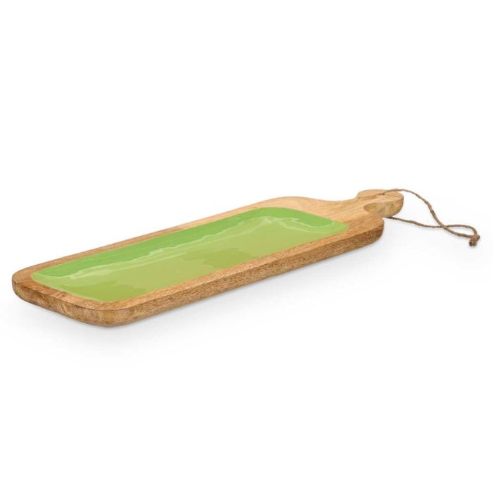 Bandeja Rectangular con Asa de Madera Mango Verde Giftdecor 50x14x3 cm (6 Unidades) 1 Bandeja Rectangular con Asa de Madera Mango Verde Giftdecor 50x14x3 cm (6 Unidades) 1