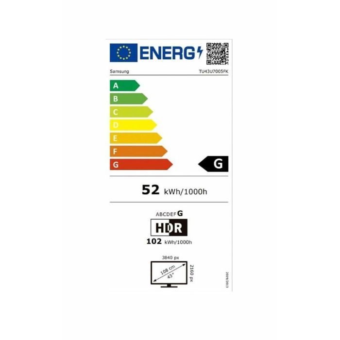 Smart TV Samsung TU43U7005FKX 43 43" 4K Ultra HD LED HDR 1 Smart TV Samsung TU43U7005FKX 43 43" 4K Ultra HD LED HDR 1