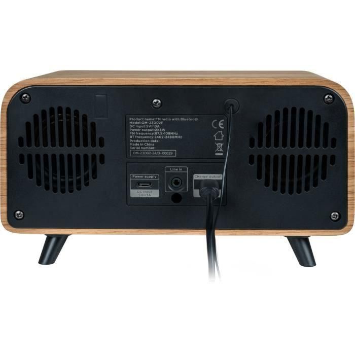 Radio Reloj Despertador Bluetooth - THOMSON - Vintage Cosy - 30W, Radio FM, Alarma Dual, Pantalla LCD, Cargador USB-C, Fuente de Alimentación. 230 V 1 Radio Reloj Despertador Bluetooth - THOMSON - Vintage Cosy - 30W, Radio FM, Alarma Dual, Pantalla LCD, Cargador USB-C, Fuente de Alimentación. 230 V 1