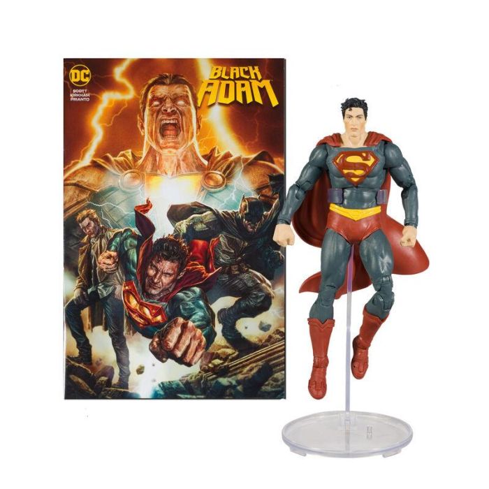 Figura Superman  + Comic Black Adam DC Comics 17cm 2