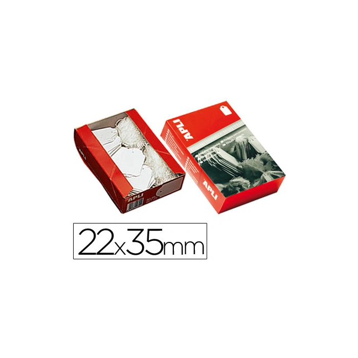 Apli Etiquetas Colgantes 390 22x35 mm Caja de 500 Unidades 0 Apli Etiquetas Colgantes 390 22x35 mm Caja de 500 Unidades 0