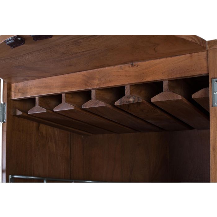 Giner y Colomer Mueble Bar 2 Puertas Madera Maciza de Acacia Natural 190 cm 4