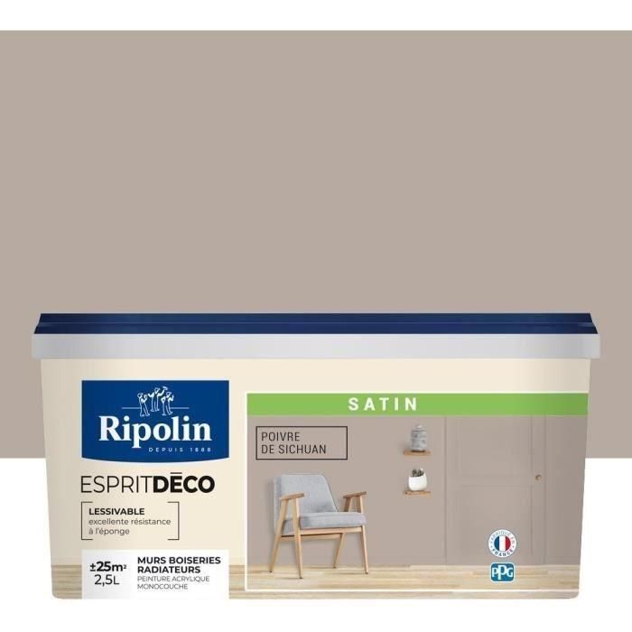 Pintura de pared RIPOLIN All Pieces - Sichuan Satin Pepper, 2.5L Pintura de pared RIPOLIN All Pieces - Sichuan Satin Pepper, 2.5L