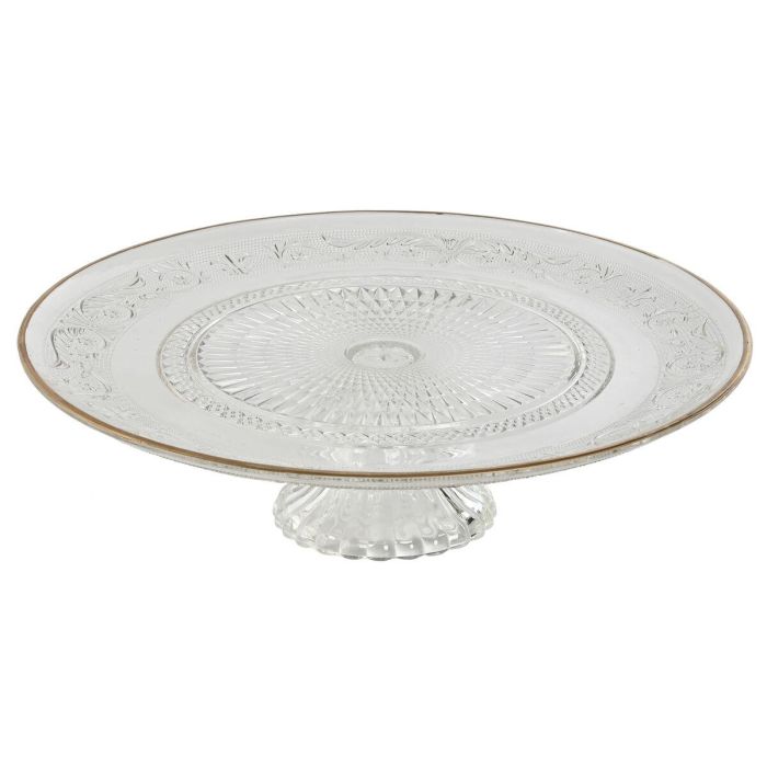 Plato Llano Home ESPRIT Transparente Dorado Cristal 33 x 33 x 9,4 cm 0 Plato Llano Home ESPRIT Transparente Dorado Cristal 33 x 33 x 9,4 cm 0