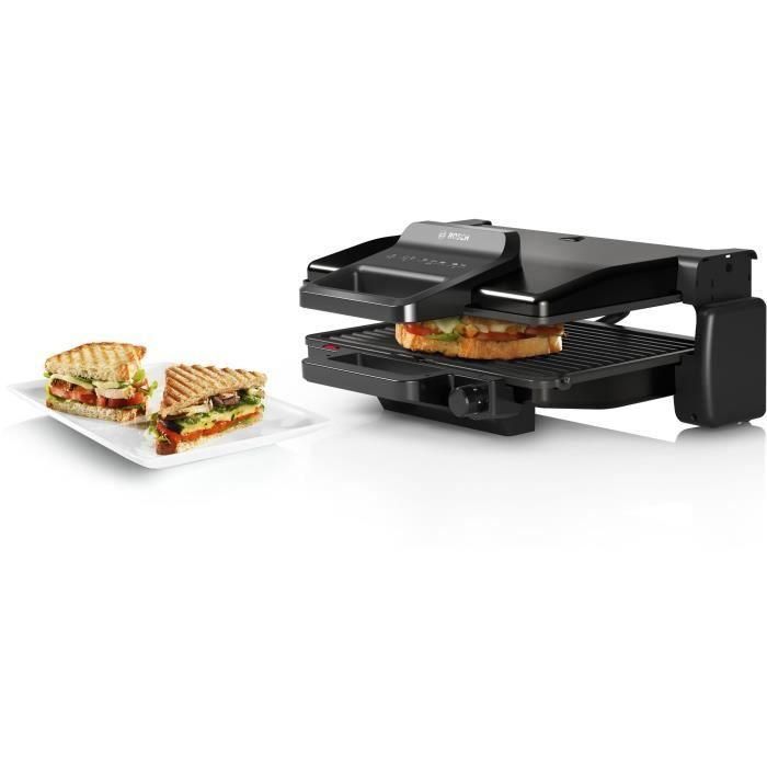 Parrilla para carne - BOSCH - TCG3323 - Negro mate - 2000W - Termostato de 5 niveles - 3 posiciones: modo grill u horno, pierrade 5 Parrilla para carne - BOSCH - TCG3323 - Negro mate - 2000W - Termostato de 5 niveles - 3 posiciones: modo grill u horno, pierrade 5