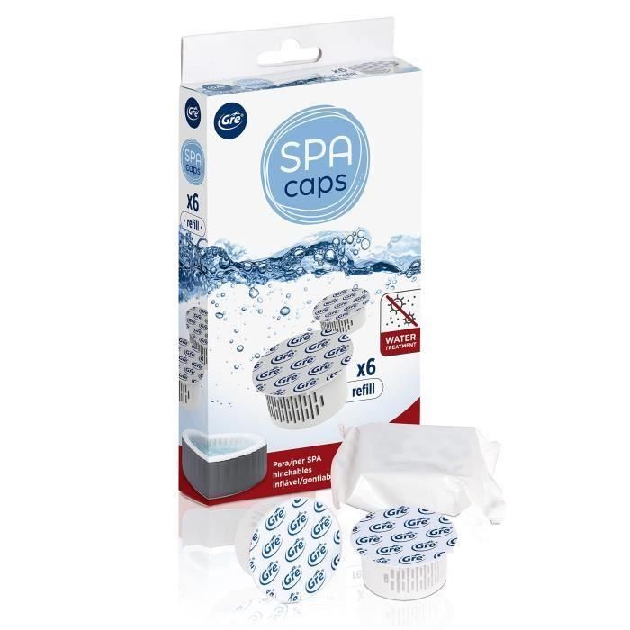 Recambios GRE SPA CAPS para desinfección de spas hinchables - Sin cloro - 6 cápsulas 1 Recambios GRE SPA CAPS para desinfección de spas hinchables - Sin cloro - 6 cápsulas 1