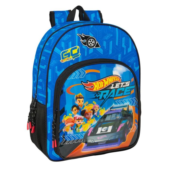 Mochila Escolar Hot Wheels Let's race Azul Negro 33 x 42 x 14 cm 0 Mochila Escolar Hot Wheels Let's race Azul Negro 33 x 42 x 14 cm 0
