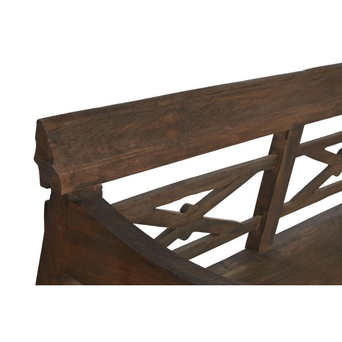DKD Home Decor Benches 2c24 Banco de Teca Maciza Marrón Oscuro Tallado, 189x70x75 cm, Altura Asiento 44 cm 5 DKD Home Decor Benches 2c24 Banco de Teca Maciza Marrón Oscuro Tallado, 189x70x75 cm, Altura Asiento 44 cm 5