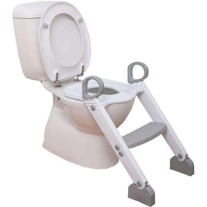 Reductor de inodoro - DREAMBABY - STEP-UP - Asiento de entrenamiento para ir al baño - 2 niveles regulables - Gris 1