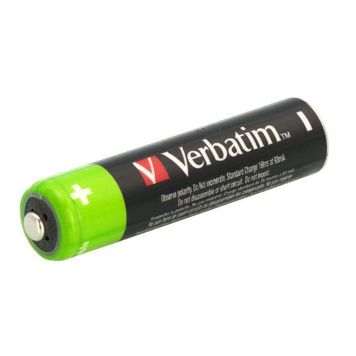Verbatim HR03 Pilas AAA Premium Recargables NiMH 950mAh 1.2V Pre-cargadas 1 Verbatim HR03 Pilas AAA Premium Recargables NiMH 950mAh 1.2V Pre-cargadas 1