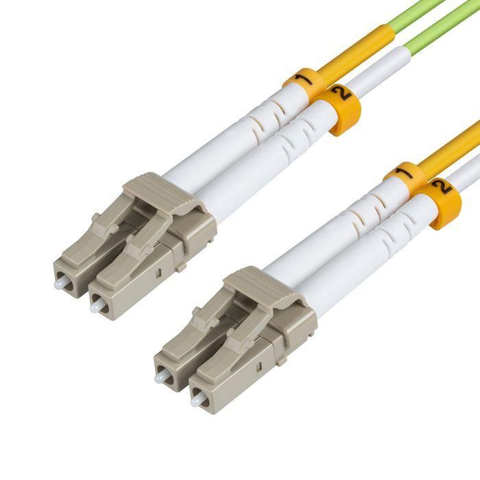MicroConnect Cable Fibra Óptica LC-LC Multimodo Dúplex OM5 (Verde Lima) 15m para Alto Ancho de Banda