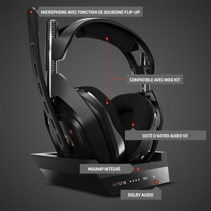 Auriculares para juegos - Inalámbricos - ASTRO A50 - Con estación de acoplamiento para Xbox One/PC 4