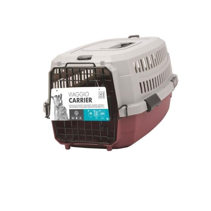M-PETS Estuche de transporte Viaggio Carrier M - 68x47,6x45cm - Burdeos y gris - Para perro 1 M-PETS Estuche de transporte Viaggio Carrier M - 68x47,6x45cm - Burdeos y gris - Para perro 1