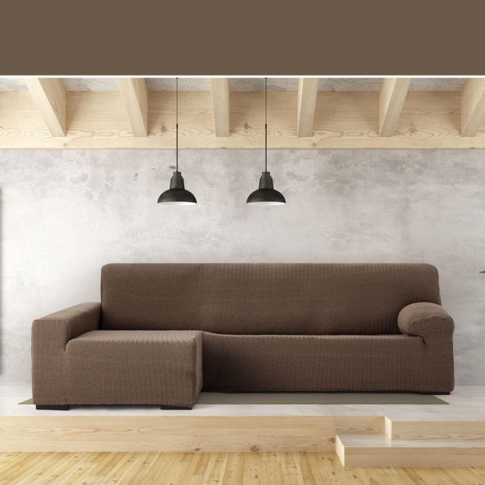 Funda para chaise longue de brazo largo izquierdo Eysa JAZ Marrón 180 x 120 x 360 cm 5