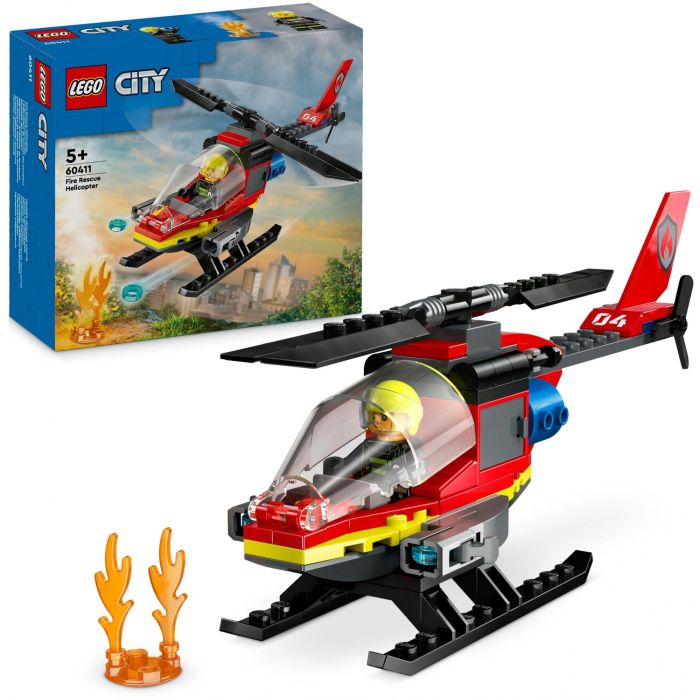 LEGO 60411 City Helicóptero de Rescate de Bomberos, Juego de Construcción, 85 piezas, para niños de 5+ años 12 LEGO 60411 City Helicóptero de Rescate de Bomberos, Juego de Construcción, 85 piezas, para niños de 5+ años 12