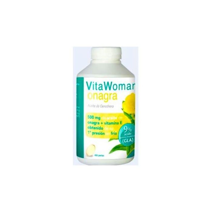 ELADIET Vita Woman Aceite de Onagra 450 Perlas con Vitamina E - Suplemento GLA para Mujer