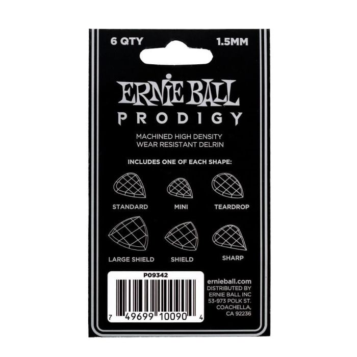 Bolsa De Púas Prodigy Negra Multipack 1,5 Mm - 6 Unidades 1 Bolsa De Púas Prodigy Negra Multipack 1,5 Mm - 6 Unidades 1