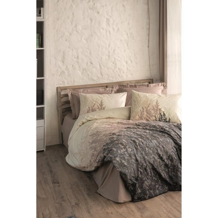 ASI8684282420255 Juego de cama: 1 funda nórdica 220x240 cm y 2 fundas de almohada 60x60 cm, 100% algodón, beige ASI8684282420255 Juego de cama: 1 funda nórdica 220x240 cm y 2 fundas de almohada 60x60 cm, 100% algodón, beige