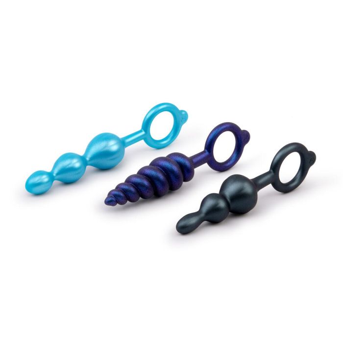 Plug Anal B-Vibe Azul 3 Piezas 7 Plug Anal B-Vibe Azul 3 Piezas 7
