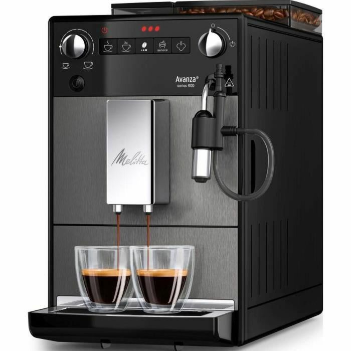 Melitta Cafetera Avanza F270-100 con Depósito de Agua de 1,5 L y Granos de 250 g, 1450 W - Gris Titanio 1