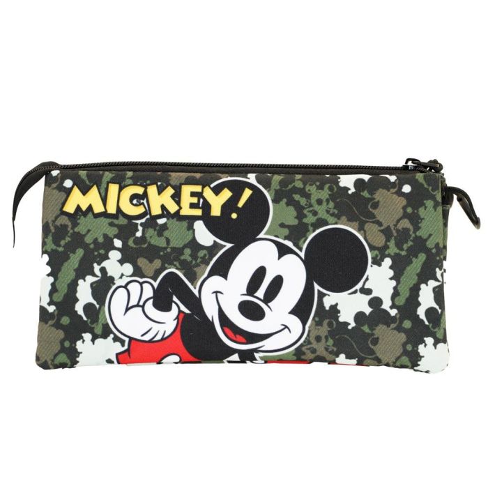Estuche Portatodo Triple FAN Surprise Disney Mickey Mouse Verde Militar 2 Estuche Portatodo Triple FAN Surprise Disney Mickey Mouse Verde Militar 2