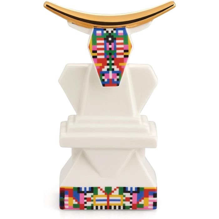 Alessi ESA05 4 Figura de Porcelana Decorada a Mano Cow - Diseño Elena Salmistraro
