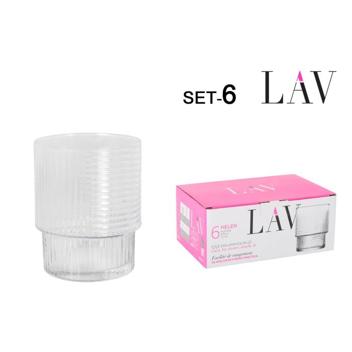 Set de 6 vasos Helen 325 cc - Lav (8 Cajas) Set de 6 vasos Helen 325 cc - Lav (8 Cajas)
