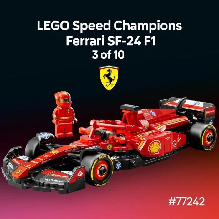 Lego Formula 1 Speed Champions Set de Construcción de Coche de Carreras y Minifigura Coleccionable 4