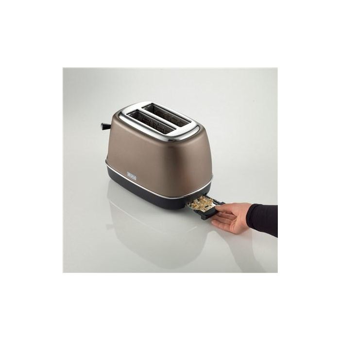 Ariete 158/36 Tostador Clásica de 2 Ranuras, Bronce con Selector de Tueste y Bandeja Recogemigas 1