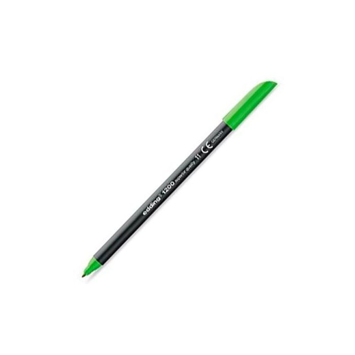 Edding Rotulador 1200 Punta Fina, 1mm, Verde Claro - 10 Unidades para Papel Claro (10 Unidades)