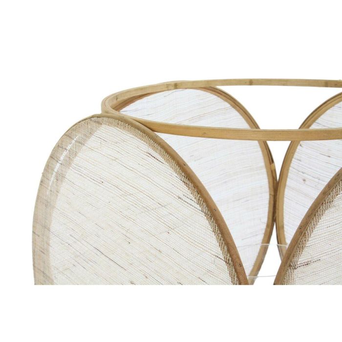 DKD Home Decor Portavela Oriental de Bambú y Cristal, Marrón - Colección Yejun, 42 cm Ancho x 55 cm Alto x 42 cm Fondo 2