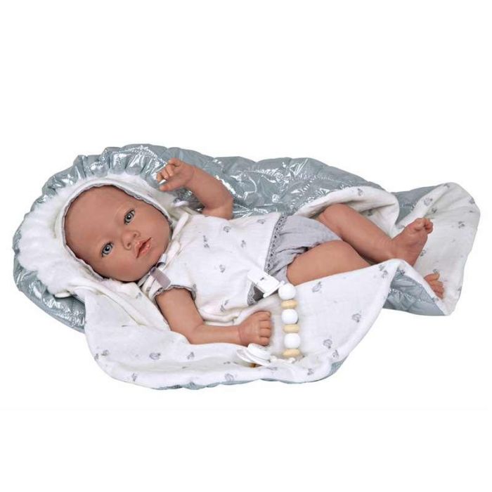 Muñeca reborn arias 38 cm borja gris c/manta (cuerpo vinyl, sexo niño) 15 Muñeca reborn arias 38 cm borja gris c/manta (cuerpo vinyl, sexo niño) 15