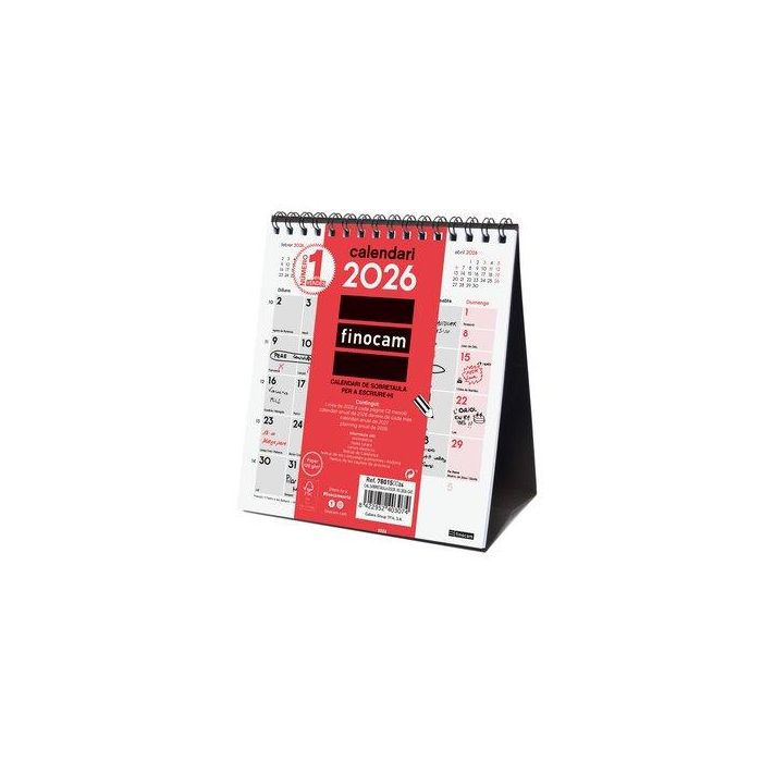 Calendari (2026) Catalan Finocam Sobretaula Triangular Mensual Per Escriure Xs 140X150